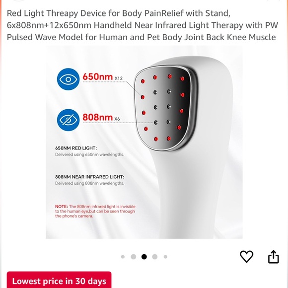 NEW Red Light Device for Relief Infrared Light with LED Display (open box) - Picture 7 of 9
